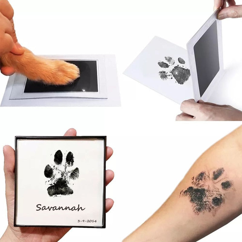 Newborn Hand And Footprint Kit Ink Pads Photo Frame Handprint Toddlers Souvenir Accessories Safe Baby DIY Gift Pet Dog Paw Print