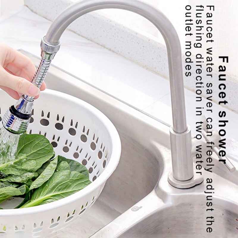 Kitchen Faucet Water Stainless Steel shower Saving High Pressure Nozzle Tap Adapter Bathroom Sink Spray Bathroom Shower 360 Degr