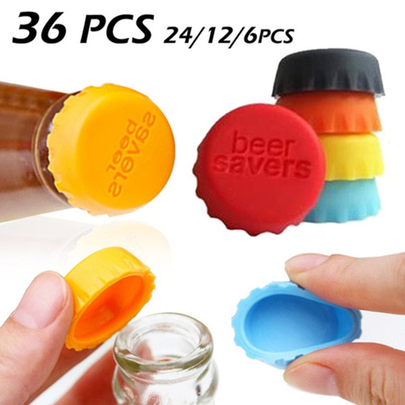 Reusable Silica Gel Bottle Cap Sealed Beer Cap Vinegar Soy Sauce Bottle Soda Cola Cap Wine Protective Stopper