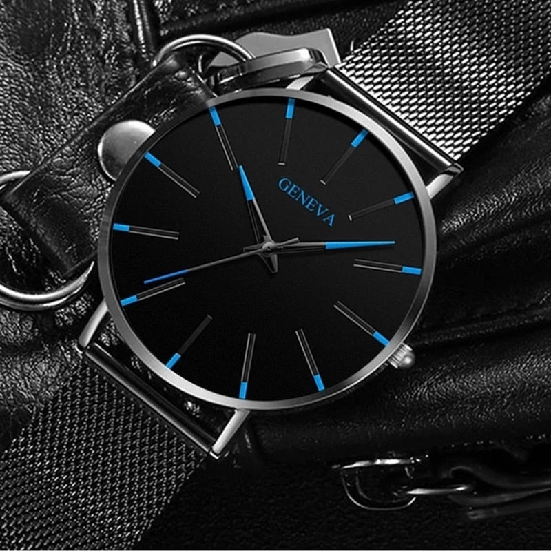 2022 Minimalist Men's Fashion Ultra Thin Watches Simple Men Business Stainless Steel Mesh Belt Quartz Watch relogio masculino