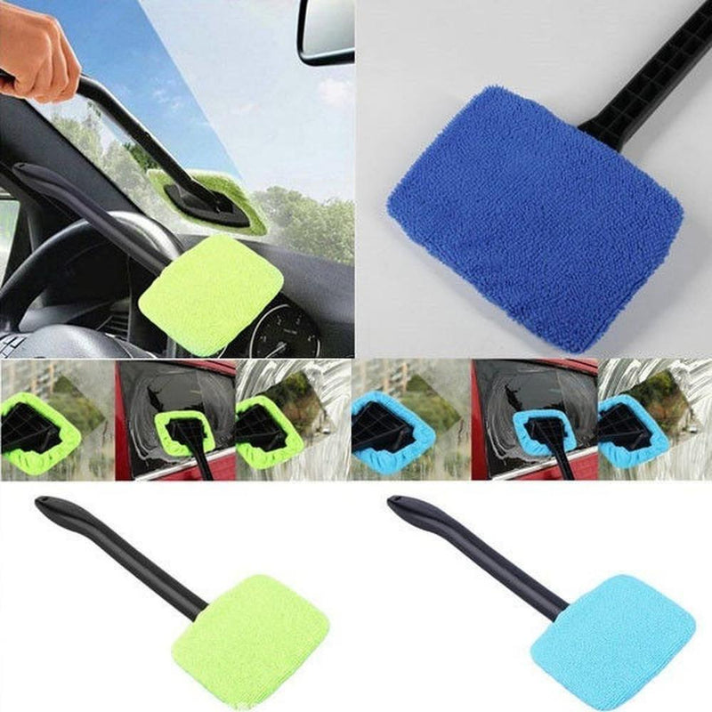 Microfiber Car Window Cleaner Long Handle Car Wash Car Brush Window Windshield Wiper Cleaner Car Cleaning Tool