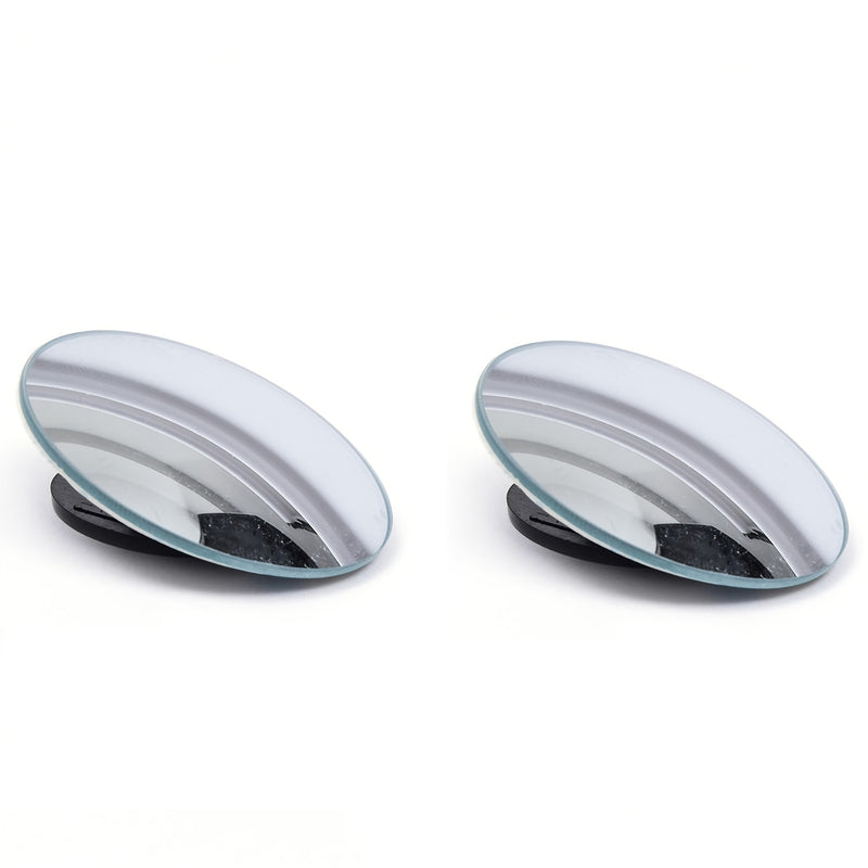 New 2pcs convex mounted auxiliary rear-view mirror 360 degree rotation wide-angle round frame blind spot rear-view mirror